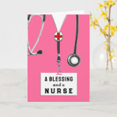 Nurse Thank You Card Kaart (Gele Bloem)