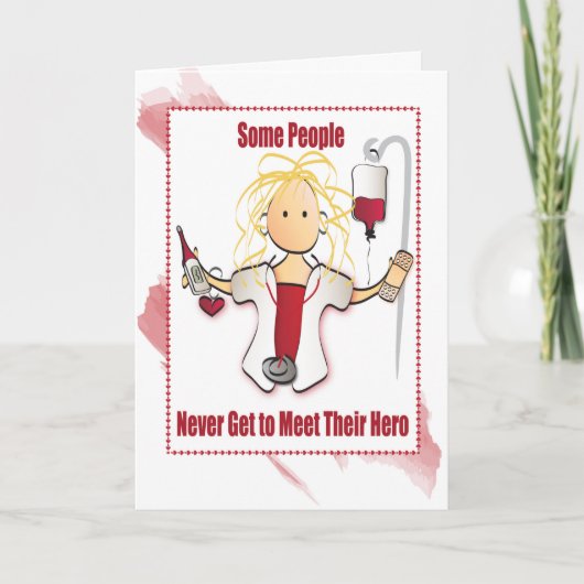 Nurse Thank You Card Kaart (Voorkant)