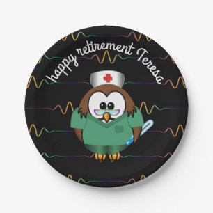 Nurse Uil - papieren borden Bordje