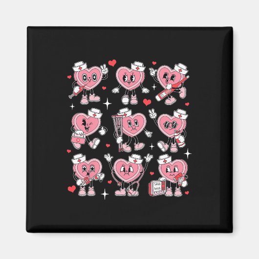 Nurse Valentine Candy Heart Er Icu Nicu Rn Nurses  Magneet (Voorkant)