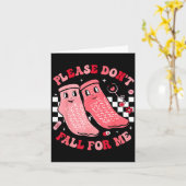 Nurse Valentine Non Slip Socks Please Don't Fall F Kaart (Gele Bloem)