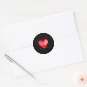 Nurse Valentines Day Heart Stethoscope 2  Ronde Sticker (Envelop)