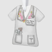 Nurse White Roses medische scrubs ornament (voorkant)