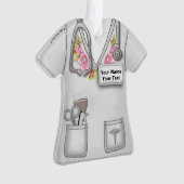 Nurse White Roses medische scrubs ornament (voorkant)