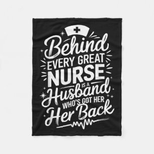 Nurse Wife And Nursing Wife Quote Nursing Husband Fleece Deken