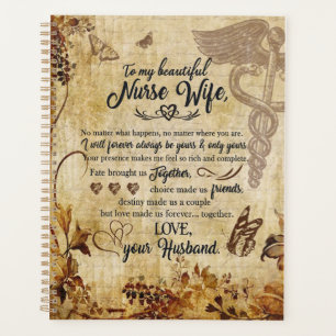 Nurse Wife Gifts Brief aan mijn mooie vrouw Planner