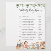 Nursery Baby shower Celebrity Baby Names Game (Voorkant / Achterkant)