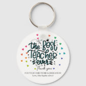 Nursery Best leraar regenboogkleur Canvas tas Sleutelhanger (Voorkant)