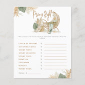 Nursery Boho Modern Baby shower game (Voorkant)