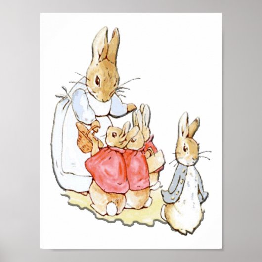 Nursery Characters Peter Rabbit Beatrix Potter Poster (Voorkant)