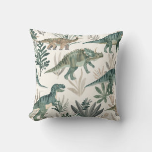 Nursery de dinosaure à l'aquarelle   Coussin d'acc