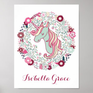 Nursery Decor Schattig Unicorn Art Poster