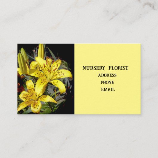 Nursery florist visitekaartje (Voorkant)