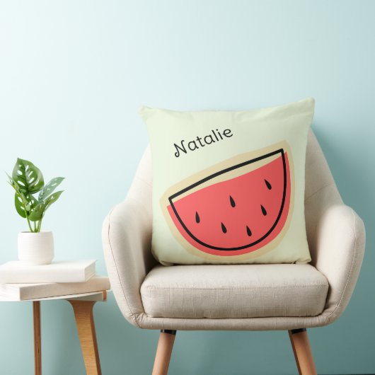 Nursery monogram l watermeloen kussen (Stoel)