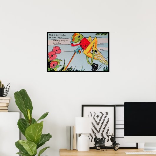 Nursery Rhyme Afbeelding Grasshopper Poster (Thuiskantoor)
