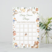 Nursery Rhyme Greenery Baby shower Bingo Game (Staand voorkant)