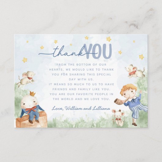 Nursery Rhyme Hartelijk dank Informatiekaartje (Voorkant)