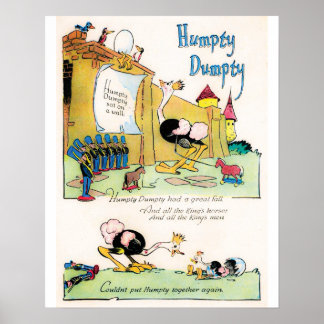 Nursery Rhyme "Humpty Dumpty"-poster Poster