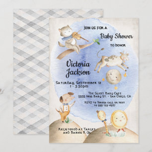 Nursery Rhyme invitation bébé douche
