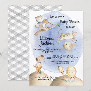 Nursery Rhyme invitation bébé douche