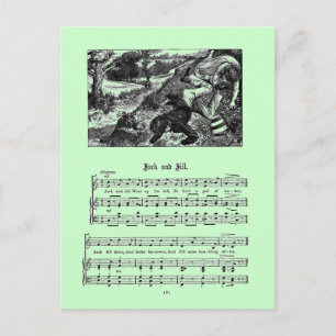 Nursery Rhyme Jack en Jill Briefkaart