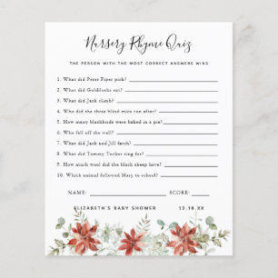 Nursery Rhyme Quiz   BABY SHOWER