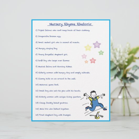 Nursery Rhyme Rhetoric Game - Boy Style (Staand voorkant)