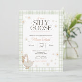Nursery Rhyme Silly Goose Baby shower Invitation (Debout devant)
