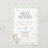 Nursery Rhyme Silly Goose Baby shower Invitation (Devant / Derrière)