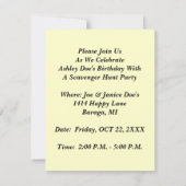 Nursery Rhyme - verjaardagsinVITATIES met de naam Kaart (Achterkant)