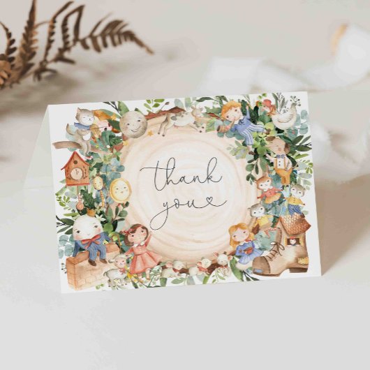 Nursery Rhymes Baby shower Carte de remerciements