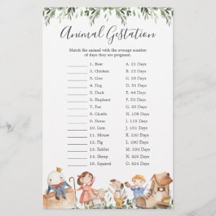 Nursery Rhymes Baby shower Diergiegame