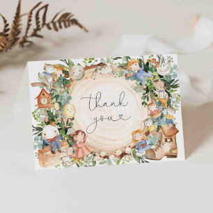 Nursery Rhymes Baby shower Hartelijk dank Bedankkaart