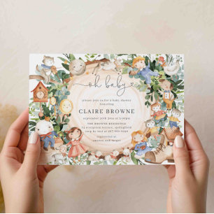 Nursery Rhymes Baby shower Invitation