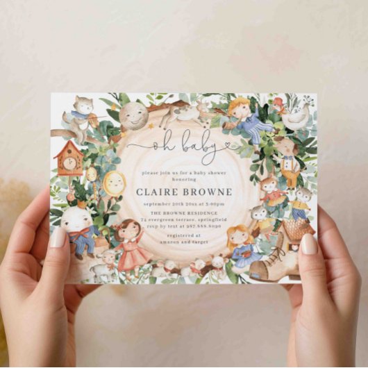 Nursery Rhymes Baby shower Invitation