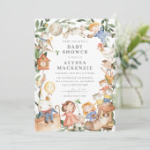 Nursery Rhymes Baby shower Kaart (Staand voorkant)