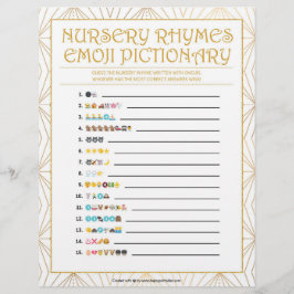Nursery Rhymes Emoji [Golden Lines] Briefhoofd