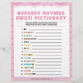 Nursery Rhymes Emoji Pictionary [Luxury Lace Pink] Briefhoofd