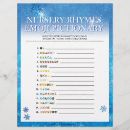 Nursery Rhymes Emoji Pictionary [Snowy Blue] Briefhoofd