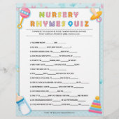 Nursery Rhymes Quiz [Basics Blue] Briefhoofd (Voorkant)