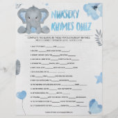 Nursery Rhymes Quiz [Elephant [Blue]] Briefhoofd (Voorkant)