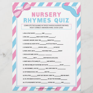 Nursery Rhymes Quiz [Genderverassing] Briefhoofd