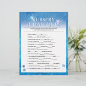 Nursery Rhymes Quiz [Snowy Blue] Briefhoofd (Staand voorkant)