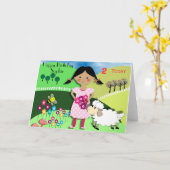 Nursery Rythm Theme Carte Anniversaire de enfant m (Fleur jaune)