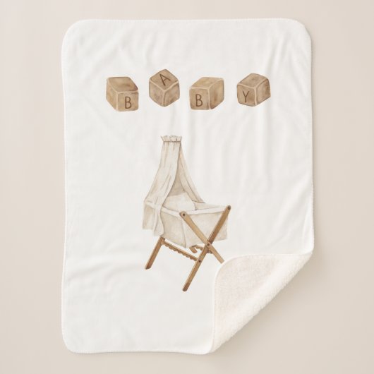 Nursery Sherpa Blanket Deken (Voorkant)