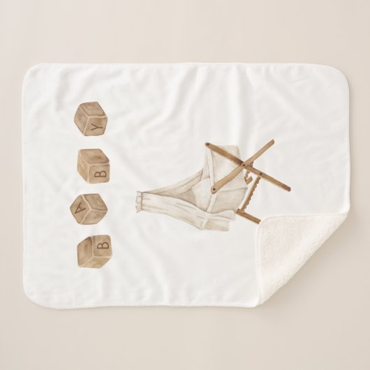  Nursery Sherpa Blanket Sherpa Deken (Voorkant (horizontaal))