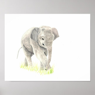 Nursery wall art safari animals poster