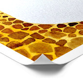 Nursery wall art_ Waterverf Giraffe & vlinder Poster (Hoek)