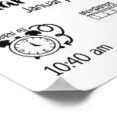 Nursery waterverf boho regenbooggeboortstatussen poster (Hoek)