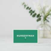 Nurseryman - Minimalist Visitekaartje (Staand voorkant)
